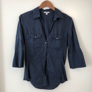 Classic Blue James Perse Button Up Shirt Size L